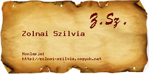 Zolnai Szilvia névjegykártya
